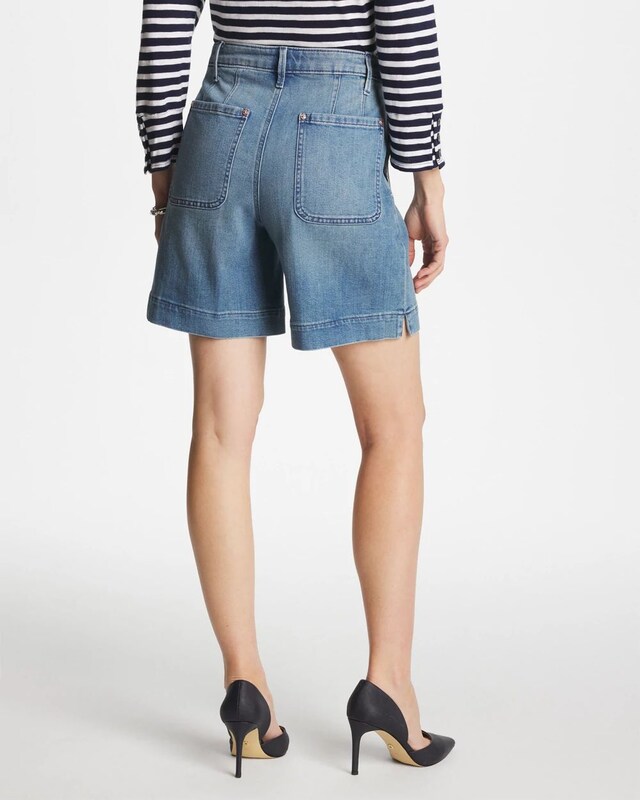 Denim Trouser Shorts - image 3